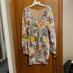 Sequence mini bodycon dress